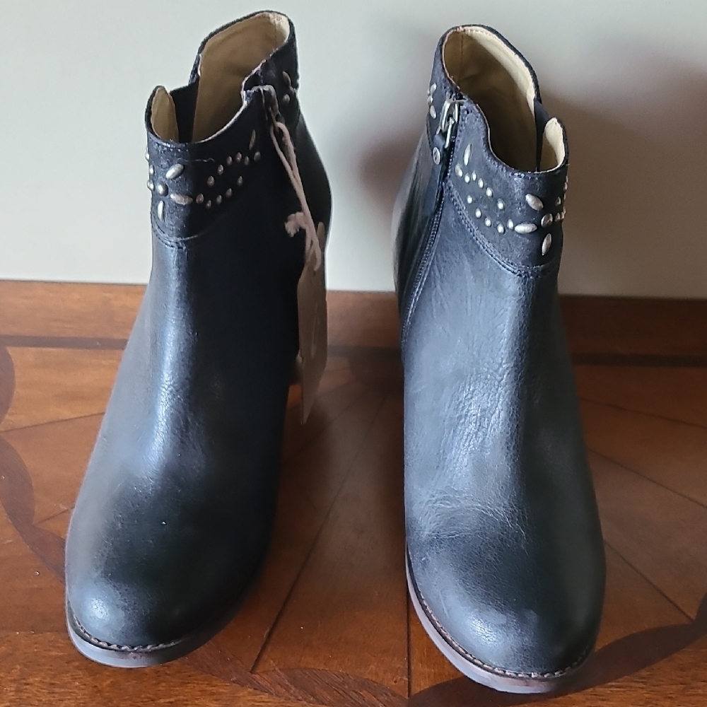 OluKai Ho'Ohilu Black Studded Ankle Boots